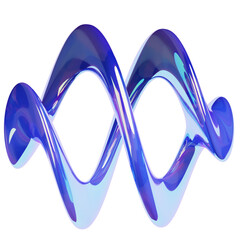 3D Holographic Abstract Twist Shape