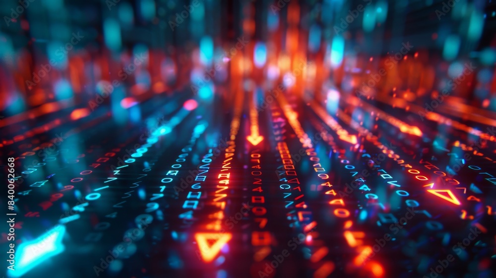 Poster an abstract digital transformation abstract technology background with generative ai illustrating bu