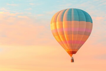 Obraz premium Sunset Glow on Hot Air Balloon Journey
