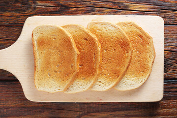 Slices of toasted bread