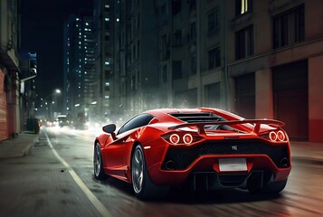 Fototapeta premium red race car