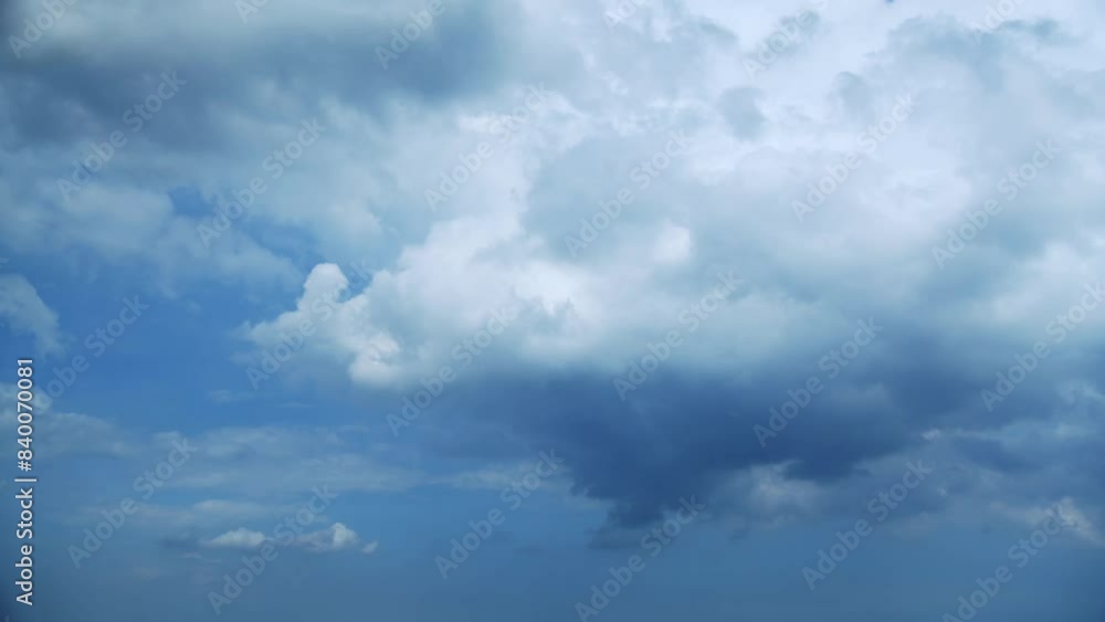 Wall mural time lapse of cloudy sky at overcast