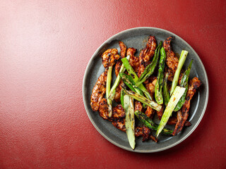 spicy grilled chicken on plate