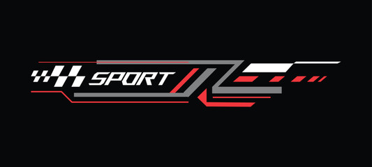 Obraz premium Sport racing stripes stickers vinyl decal design