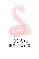 Fototapeta premium 2025年 巳年 年賀状