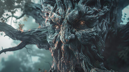 A detailed tree demon closeup