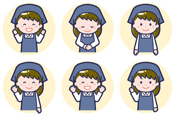 女性スタッフのポーズセット_02