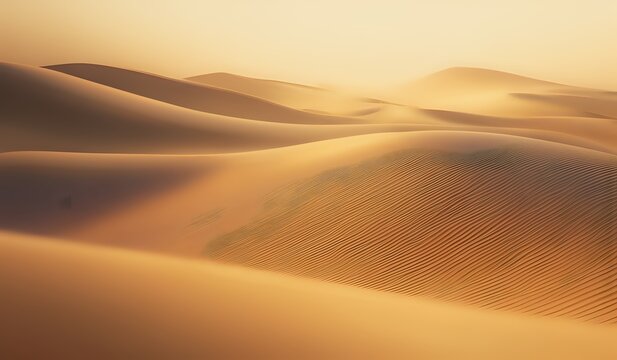 This high-resolution wallpaper captures the mesmerizing beauty of vast sand dunes under a shimmering desert sun, sand dunes in the desert