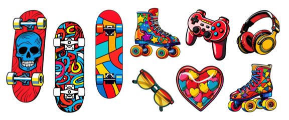 aesthetic pop art sticker set