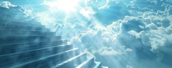 Ascending The Heavenly Sky Toward The Light