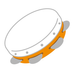 タンバリンのイラスト