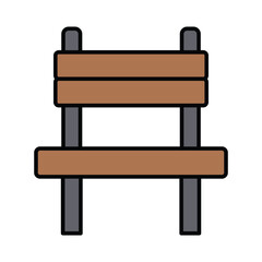 bench icon vector template design flat and simple