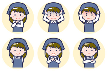 女性スタッフのポーズセット_05