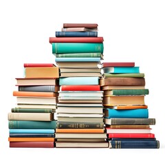 stack of books isolated