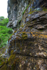 Waterfall in the Caucasus mountains