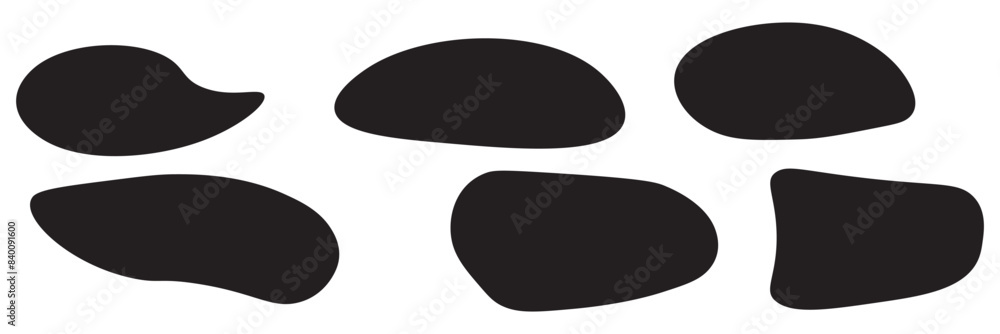 Poster fluid blob organic shapes vector abstract design. abstract forms for paint liquid silhouette drop in