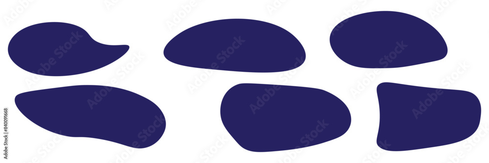 Poster blob shape organic, vector illustration set. collection from abstract forms for design and paint. li