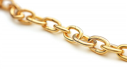 Obraz premium golden chain isolated on white background