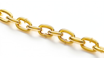 Obraz premium golden chain isolated on white background