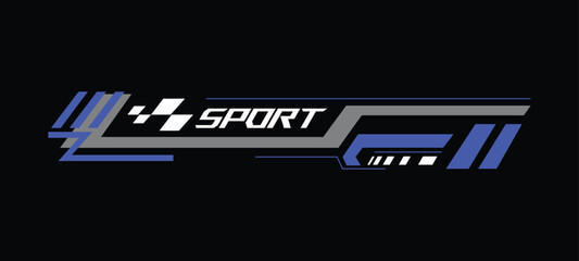 Obraz premium Racing sport sticker stripe abstract vinyl decal template
