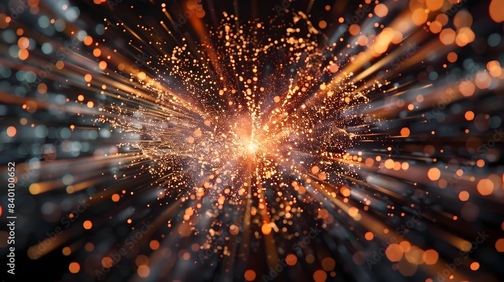 Poster explosive digital data burst a dazzling fusion of light energy and technology an abstract futuristic