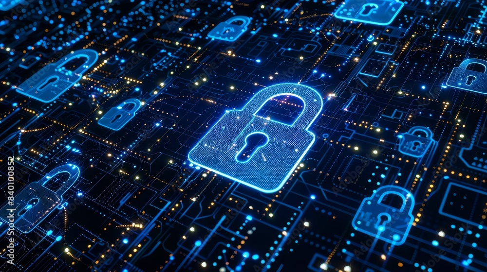 Poster secure password hacker protection, accessing information technology, computer network login, privacy