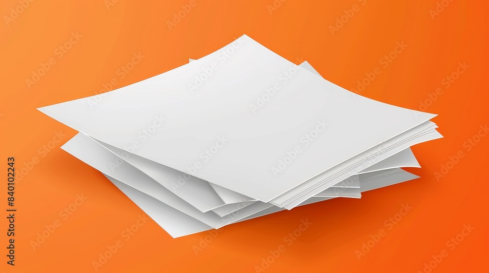 Poster a top view of an empty folded poster and a white paper sheet with crossing folds. modern realistic t
