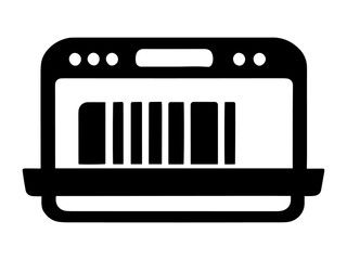 Dishwasher line and solid icon, Kitchen equipment concept, Dish washer machine sign on white background, Dishwasher icon in outline style for mobile concept and web design. Vector graphics. stock illu