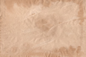 Old parchment paper sheet vintage pattern or  brown, crumpled, texture isolated on empty background.