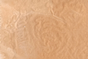 Old parchment paper sheet vintage pattern or  brown, crumpled, texture isolated on empty background.