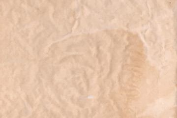 Old parchment paper sheet vintage pattern or  brown, crumpled, texture isolated on empty background.