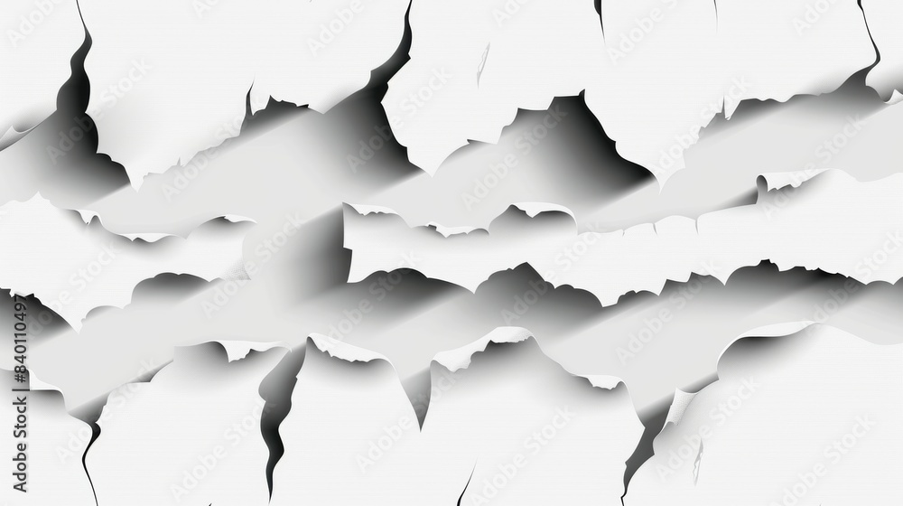 Poster linear shadow box with paper border. 3d page frame divider set. an isolated realistic shade border p