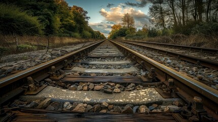Fototapeta premium a train on a train track