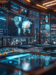 Futuristic Smart City Monitoring Advanced Digital Dashboard for Data Driven Urban Analytics and