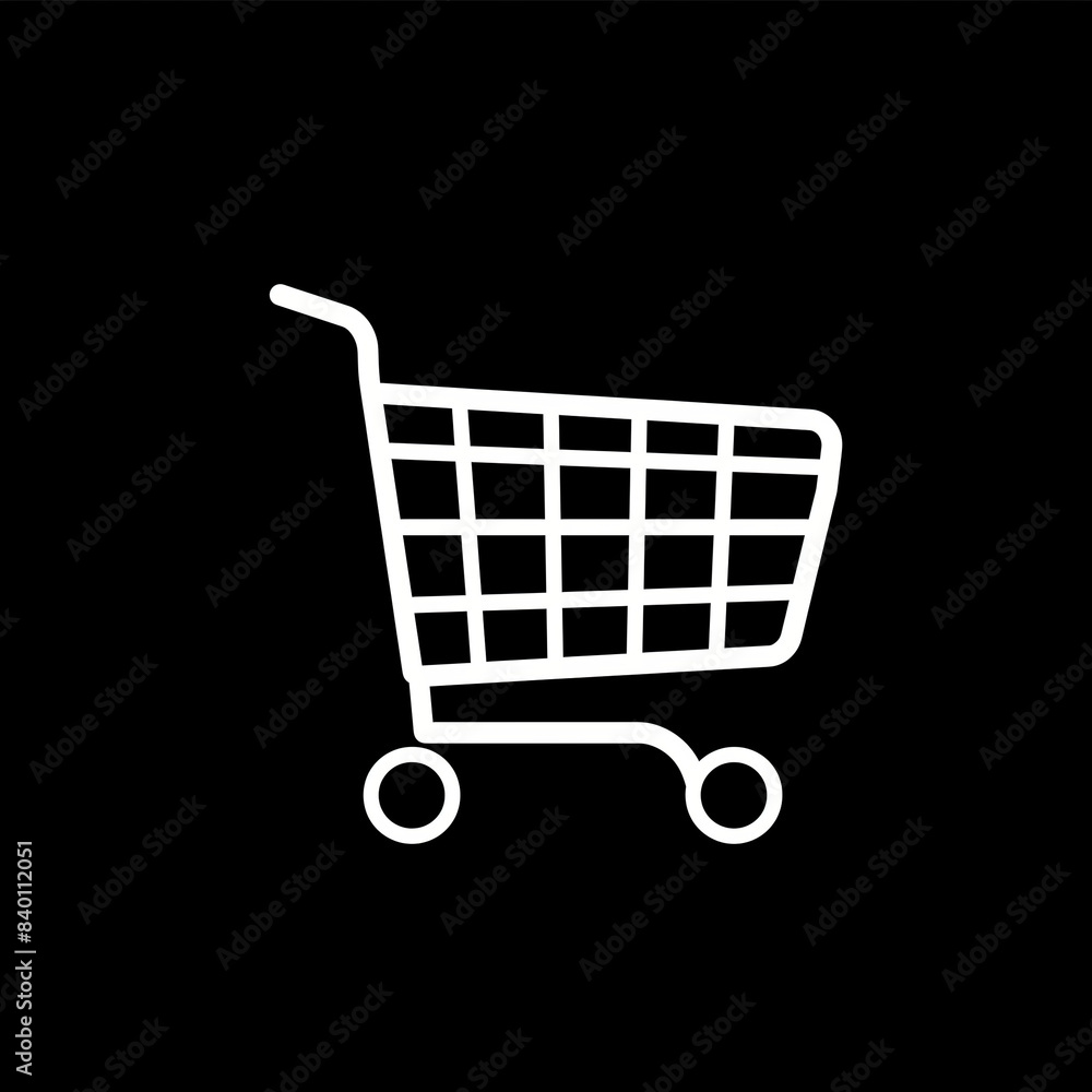 Wall mural shopping cart icon