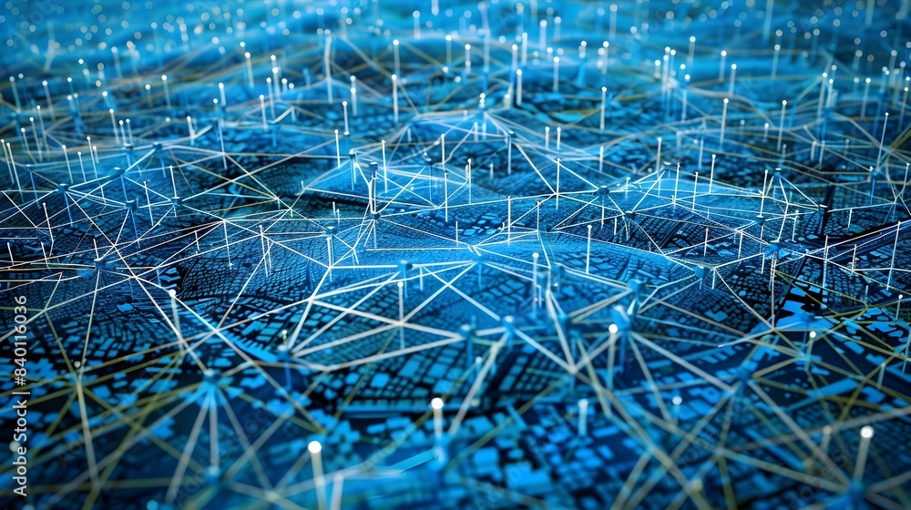 Poster visualizing the interconnected urban sensor network infrastructure