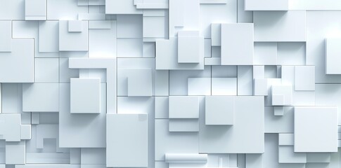 Background wallpaper banner with fading out white cube boxes