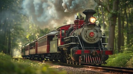 Naklejka premium a train on a train track