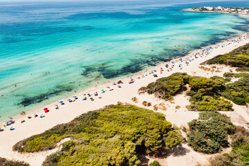 Vista Paradisiaca: Spiaggia di Punta Prosciutto dall’Alto - Salento, Lecce, Puglia, Italia