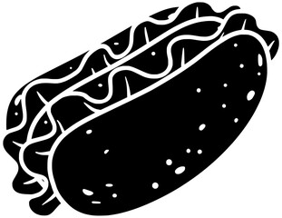 food illustration sausage silhouette meat logo meal icon hotdog outline lunch beef bread eat roll bun stick homemade snack shape pastry bakery chopstick for vector graphic background