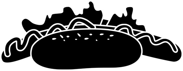 food illustration sausage silhouette meat logo meal icon hotdog outline lunch beef bread eat roll bun stick homemade snack shape pastry bakery chopstick for vector graphic background