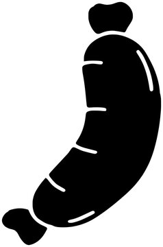 recommend clip art: food illustration sausage silhouette meat logo meal icon hotdog outline lunch beef bread eat roll bun stick homemade snack shape pastry bakery chopstick for vector graphic background