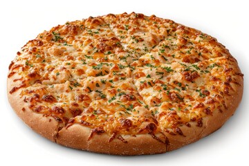 Cheesy vegetable pizza with tomatoes and herbs, perfect for a savory and delicious meal, showcasing golden and vibrant flavors