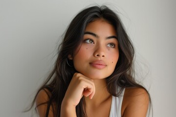 Fototapeta premium Woman gazing upward