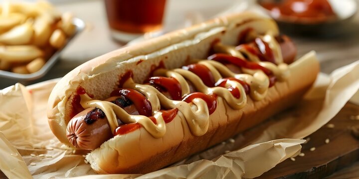 Enjoy a delicious hotdog and refreshing drink combo for any occasion. Concept Hotdog & Drink Combo