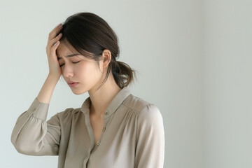 頭痛、体調不良の女性