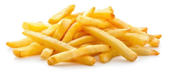 french fries garlic parmesan on white background