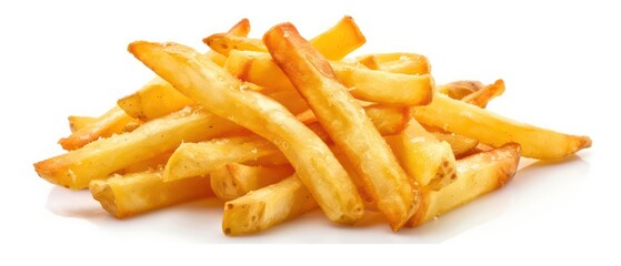 french fries garlic parmesan on white background