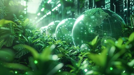 Obraz premium Green technology. Environmental technology concept. Sustainable development goals. SDGs