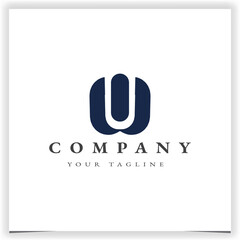 letter u and i logo design template © Rendra